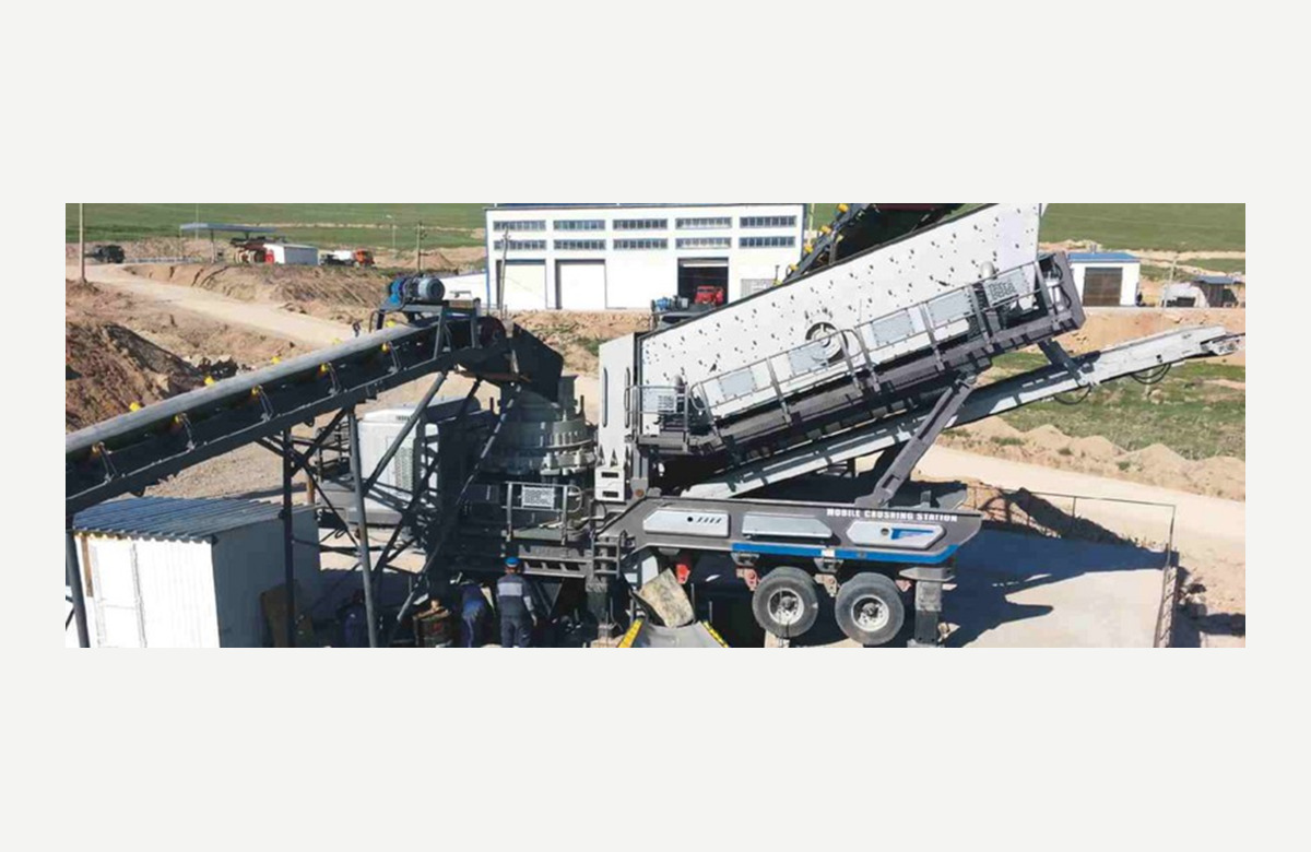 Planta móvil para trituración y clasificación de minerales