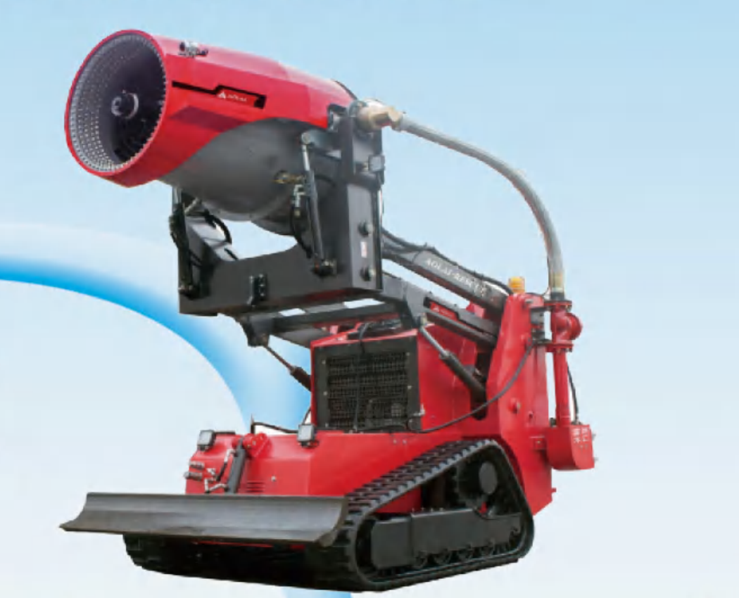 Turbina robótica Benyuan sobre orugas para apoyo remoto contra incendios